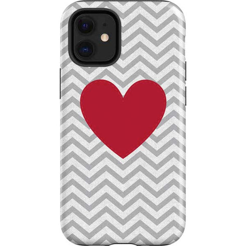 Chevron Heart iPhone 12 Mini Impact Case