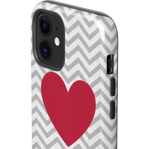 Chevron Heart iPhone 12 Mini Impact Case