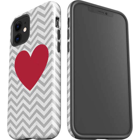 Chevron Heart iPhone 12 Mini Impact Case