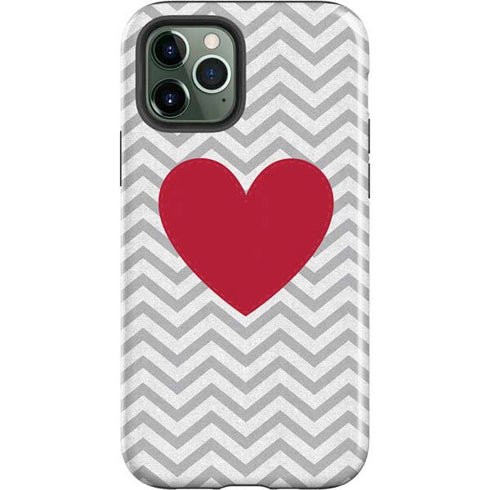 Chevron Heart iPhone 12 Pro Impact Case