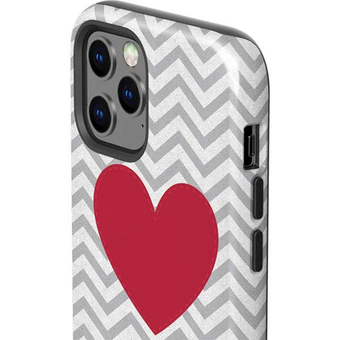 Chevron Heart iPhone 12 Pro Impact Case