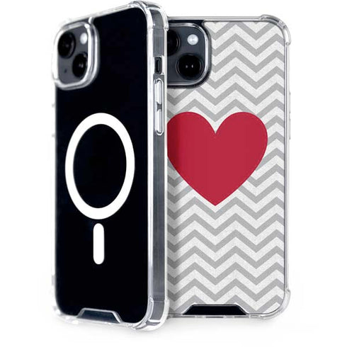 Chevron Heart iPhone 14 MagSafe Case