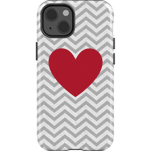Chevron Heart iPhone 15 Impact Case