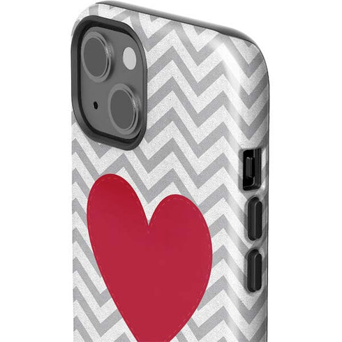 Chevron Heart iPhone 15 Impact Case