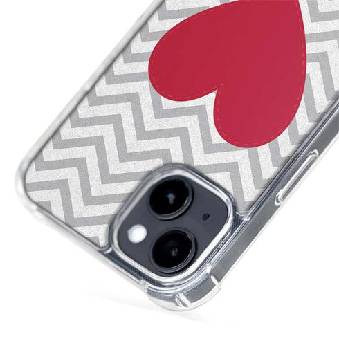 Chevron Heart iPhone 15 Plus MagSafe Case