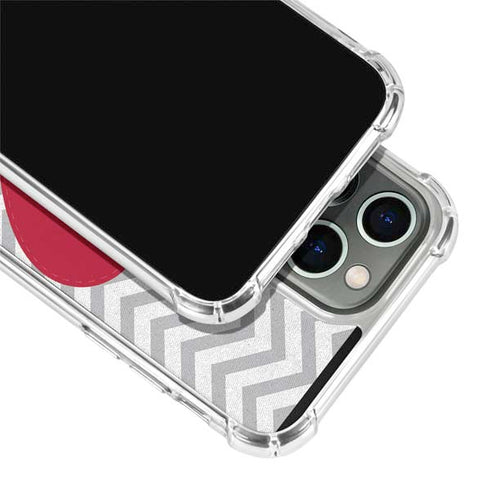 Chevron Heart iPhone 14 Pro Clear Case