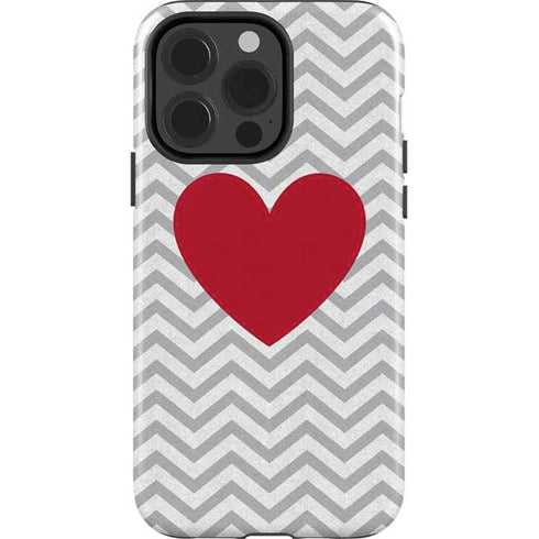 Chevron Heart iPhone 15 Pro Impact Case