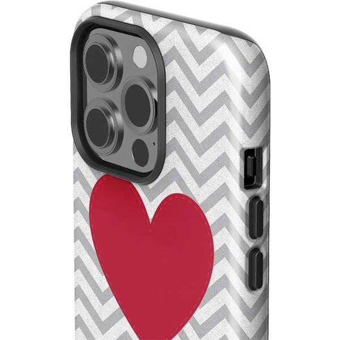 Chevron Heart iPhone 14 Pro Impact Case