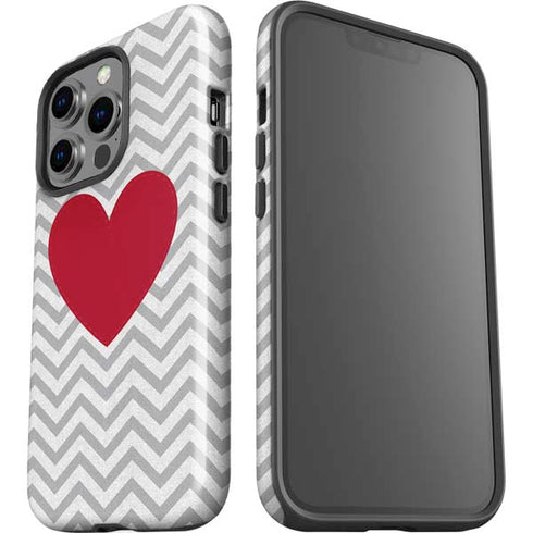 Chevron Heart iPhone 14 Pro Impact Case