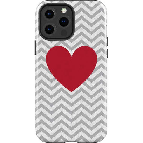 Chevron Heart iPhone 14 Pro Max Impact Case