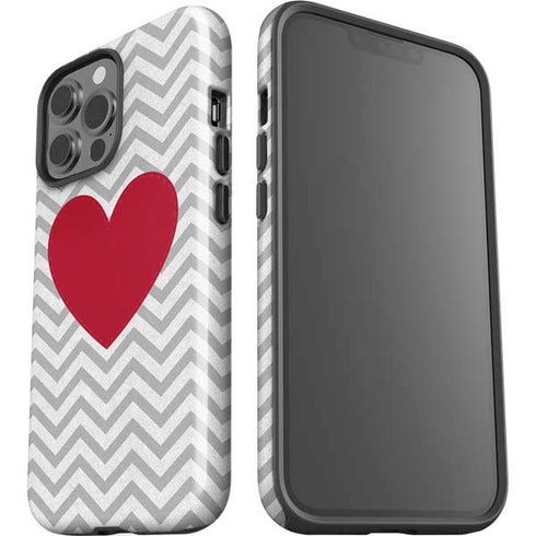 Chevron Heart iPhone 15 Pro Max Impact Case