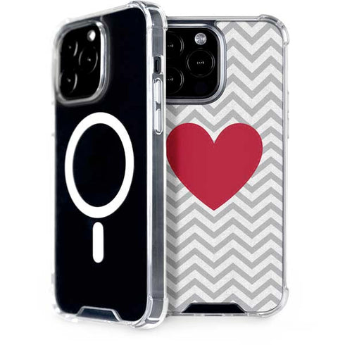 Chevron Heart iPhone 15 Pro Max MagSafe Case