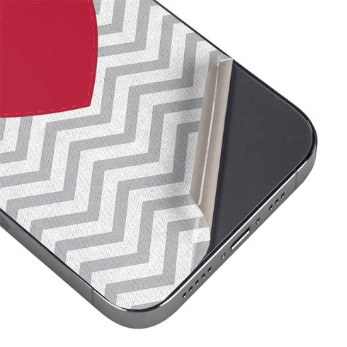 Chevron Heart iPhone 14 Pro Max Skin
