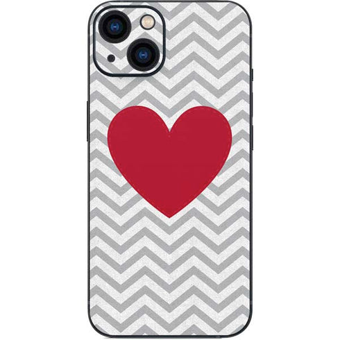 Chevron Heart iPhone 15 Skin