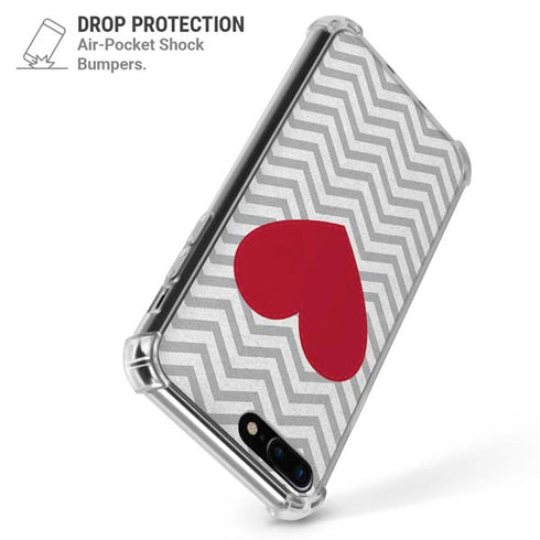 Chevron Heart iPhone 7/8 Plus Clear Case