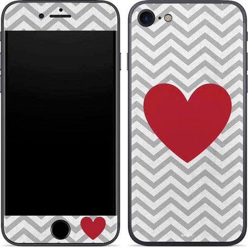 Chevron Heart iPhone 8 Skin
