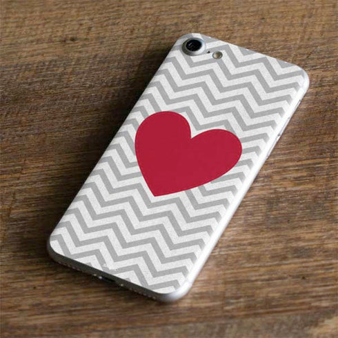 Chevron Heart iPhone 8 Skin