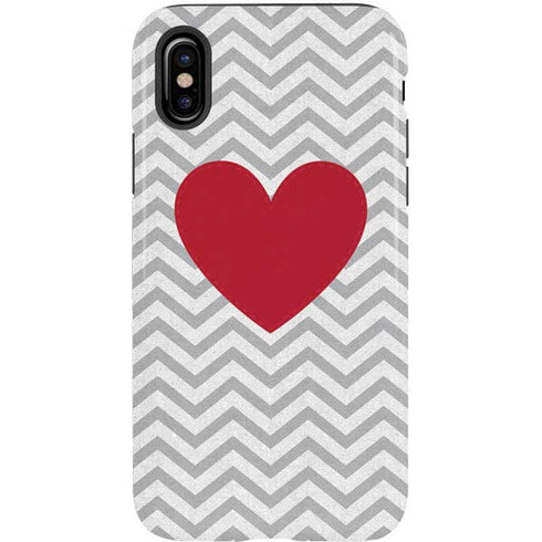 Chevron Heart iPhone X Pro Case