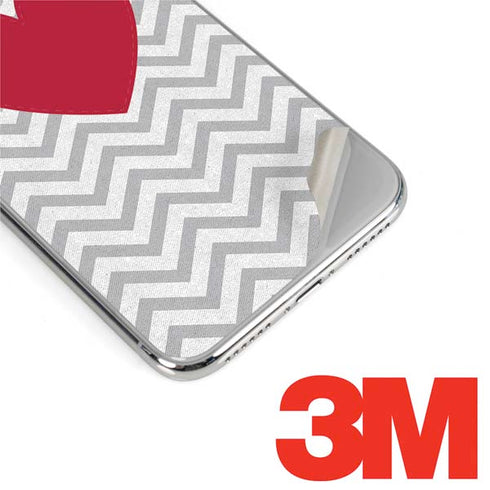 Chevron Heart iPhone X Skin