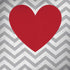 Chevron Heart iPhone X Skin