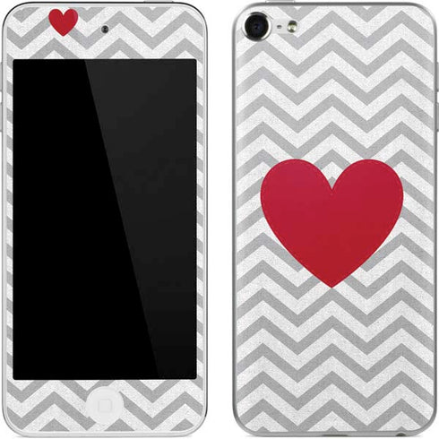 Chevron Heart Apple iPod Skin