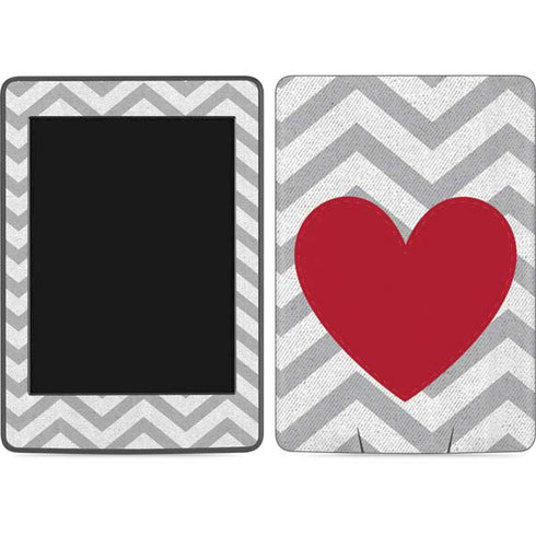 Chevron Heart Amazon Kindle Skin