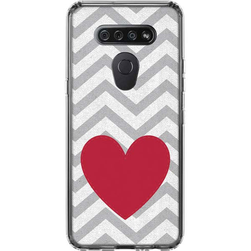 Chevron Heart LG K51/Q51 Clear Case