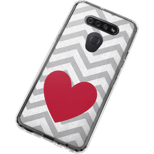 Chevron Heart LG K51/Q51 Clear Case