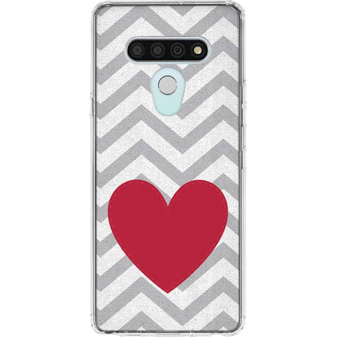Chevron Heart LG Stylo 6 Clear Case
