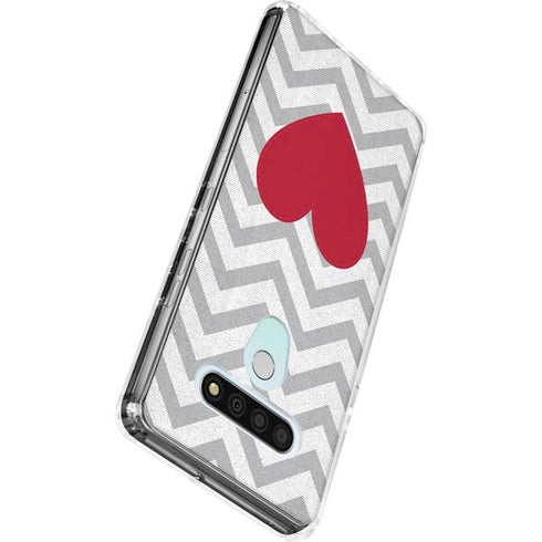 Chevron Heart LG Stylo 6 Clear Case