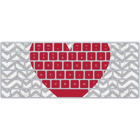 Chevron Heart Magic Keyboard Skin
