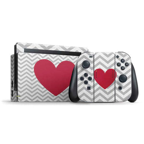 Chevron Heart Nintendo Switch Bundle Skin