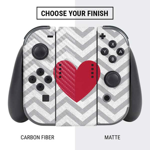 Chevron Heart Nintendo Switch Bundle Skin
