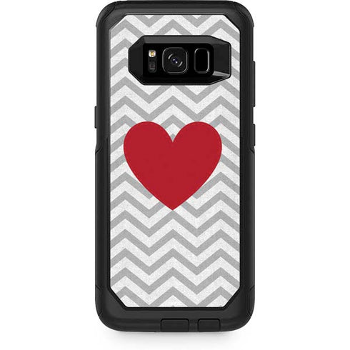 Chevron Heart Otterbox Commuter Galaxy Skin