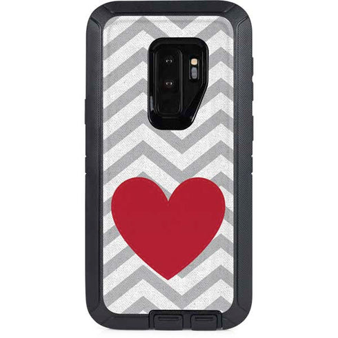 Chevron Heart Otterbox Defender Galaxy Skin