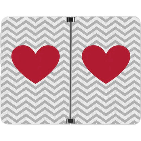 Chevron Heart Surface Duo Skin