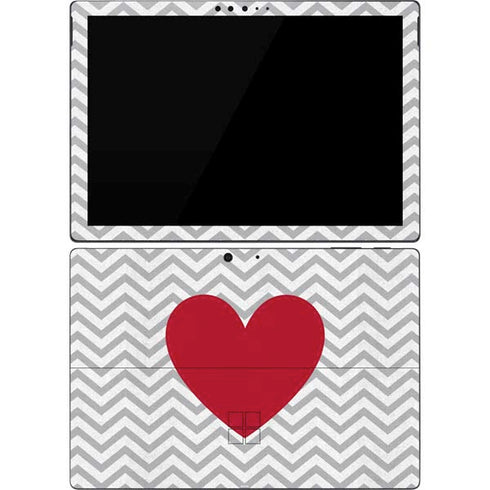 Chevron Heart Surface Pro 7 Skin