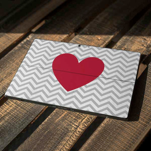 Chevron Heart Surface Pro 7 Skin
