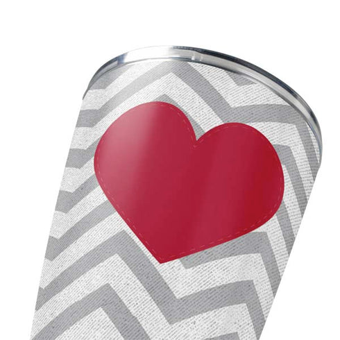 Chevron Heart Yeti 20oz Tumbler Skin