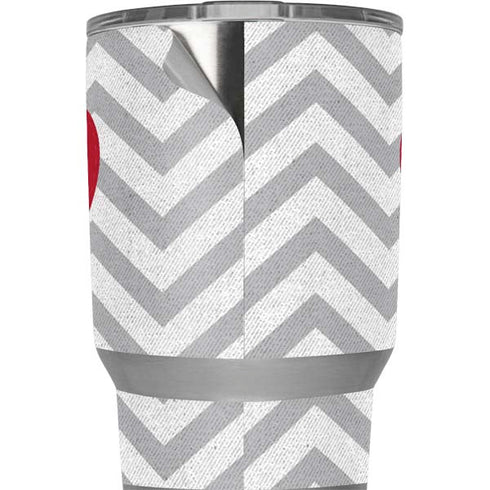 Chevron Heart Yeti 20oz Tumbler Skin