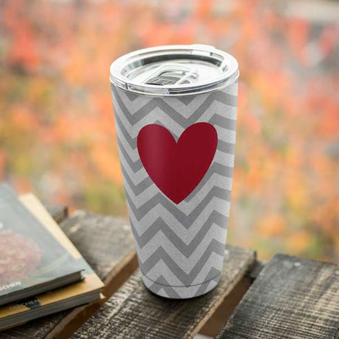 Chevron Heart Yeti 20oz Tumbler Skin