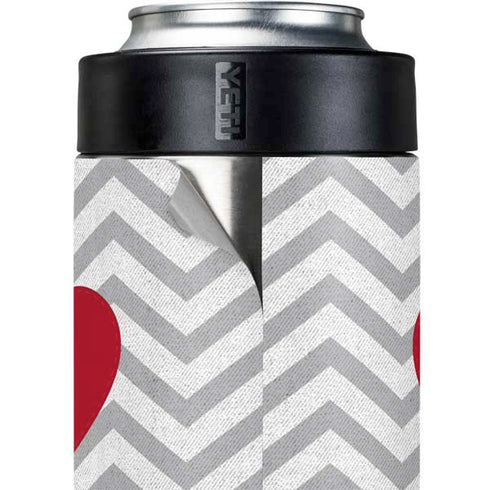 Chevron Heart Yeti Colster Can Insulator Skin