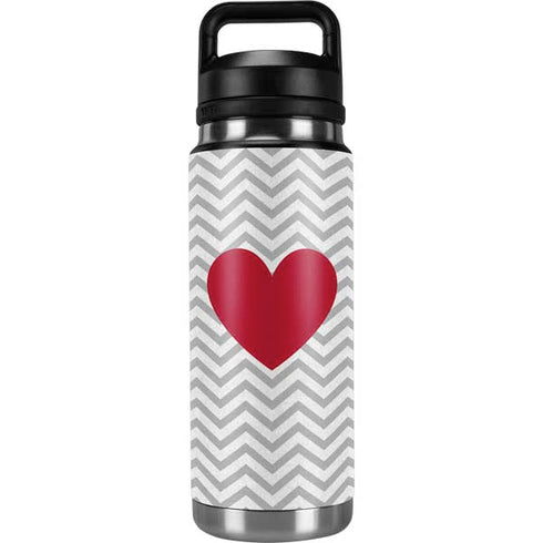 Chevron Heart YETI Rambler 26oz Bottle Skin