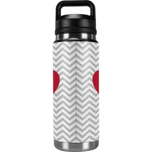 Chevron Heart YETI Rambler 26oz Bottle Skin