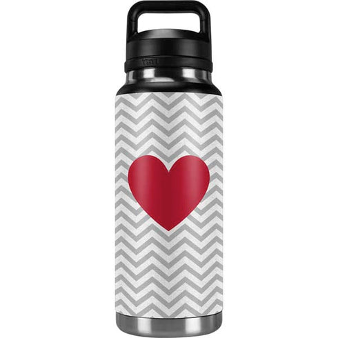 Chevron Heart YETI Rambler 36oz Bottle Skin