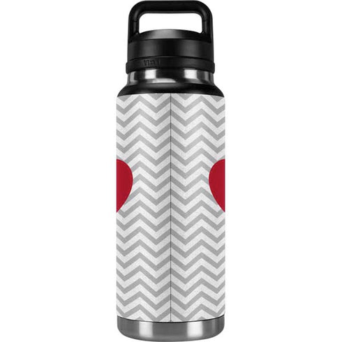 Chevron Heart YETI Rambler 36oz Bottle Skin