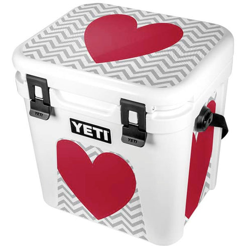 Chevron Heart YETI Roadie 24 Hard Cooler Skin