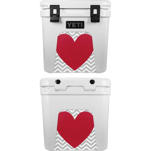 Chevron Heart YETI Roadie 24 Hard Cooler Skin