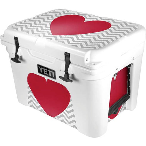Chevron Heart YETI Tundra 35 Hard Cooler Skin