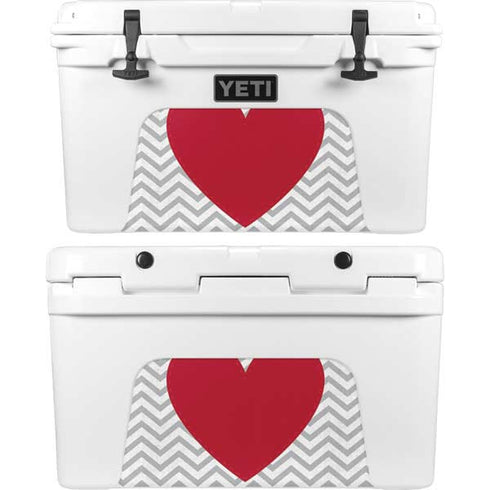 Chevron Heart YETI Tundra 45 Hard Cooler Skin